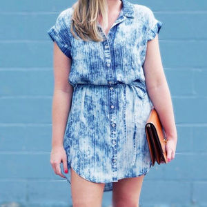 Anthropologie Cloth and Stone Chambray Dress